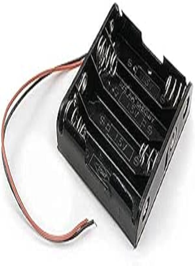 Battery Holder with Red and Black Wire 4 x AA - UHcom